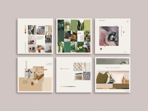 Social Media Mood Board Layouts