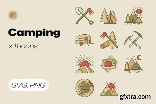 Camping Design Collections 15xPSD