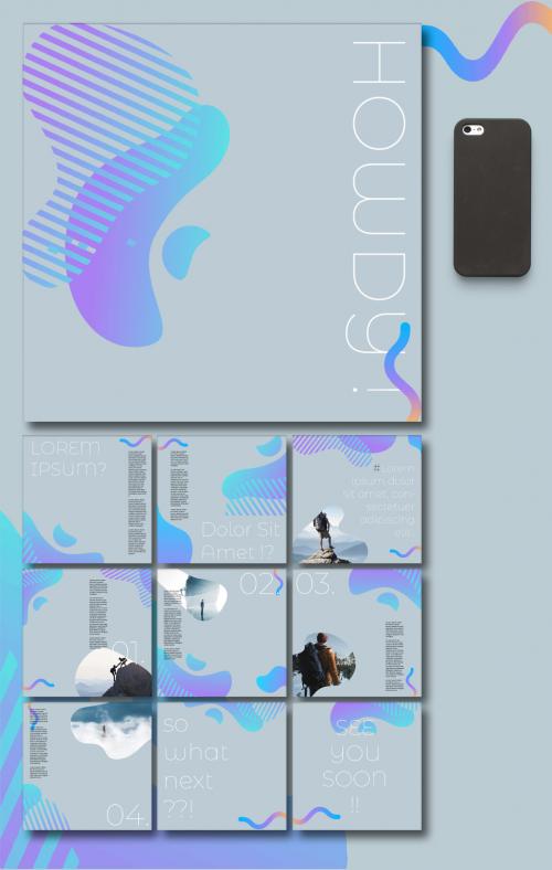 Blue Gradient Social Media Layouts