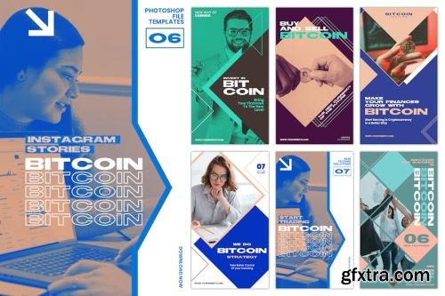 Crypto Trading Instagram Story Templates Collections 15xPSD