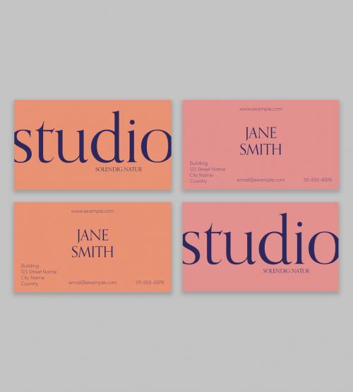 Minimal Typographic Business Card Layout