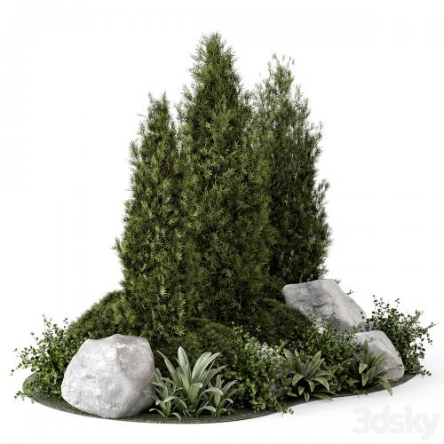 Outdoor Garden Set Bush and Tree - Garden Set 846