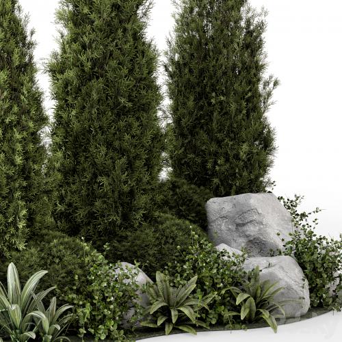 Outdoor Garden Set Bush and Tree - Garden Set 846