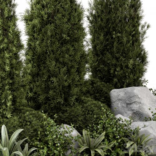 Outdoor Garden Set Bush and Tree - Garden Set 846