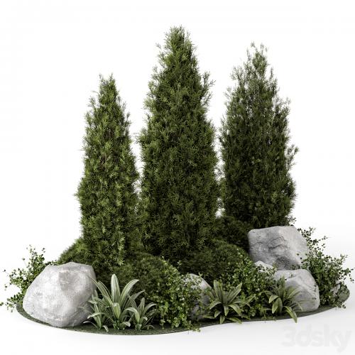 Outdoor Garden Set Bush and Tree - Garden Set 846