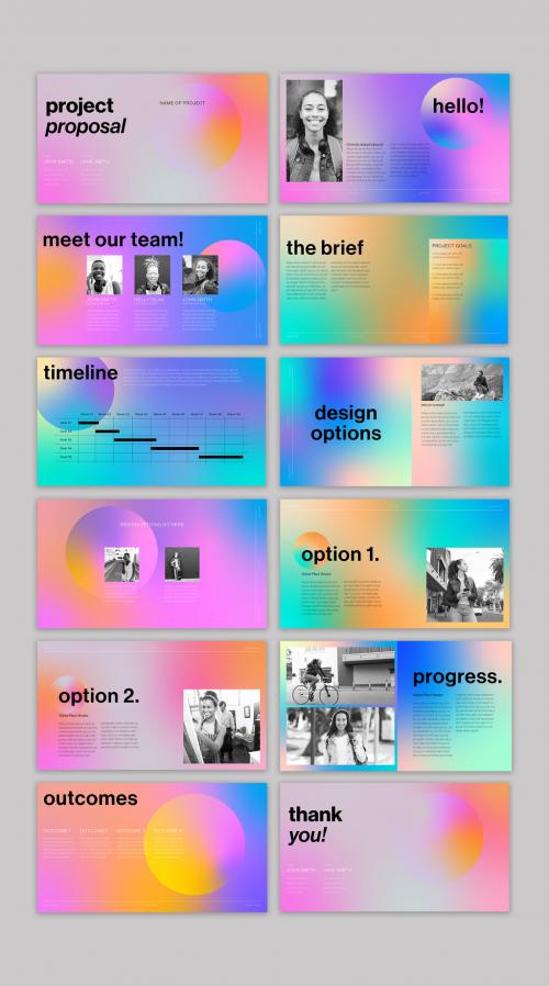 Gradient Pitch Deck Layout