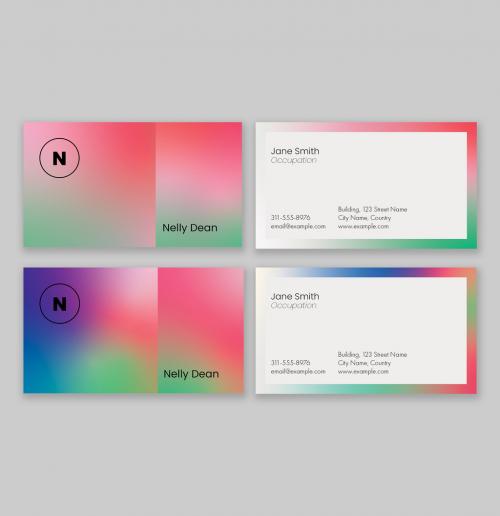 Gradient Business Card Layout