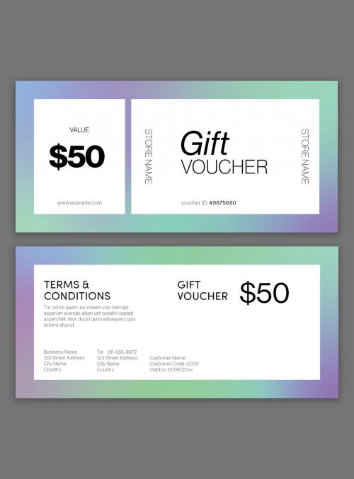 Gradient Gift Voucher Layout