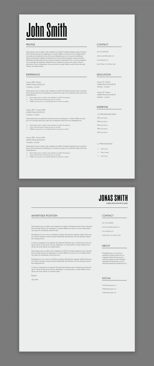 Minimal Resume Layout Design