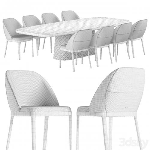 Cattelan Italia Atrium Keramik Premium table Mariel chair set