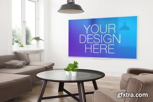 Smart TV Mockup Collections 8xPSD