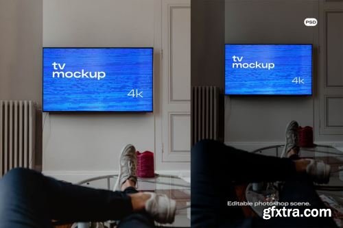 Smart TV Mockup Collections 8xPSD