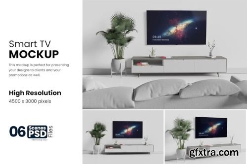 Smart TV Mockup Collections 8xPSD