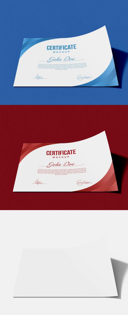 Square Certificate Layout Mockup