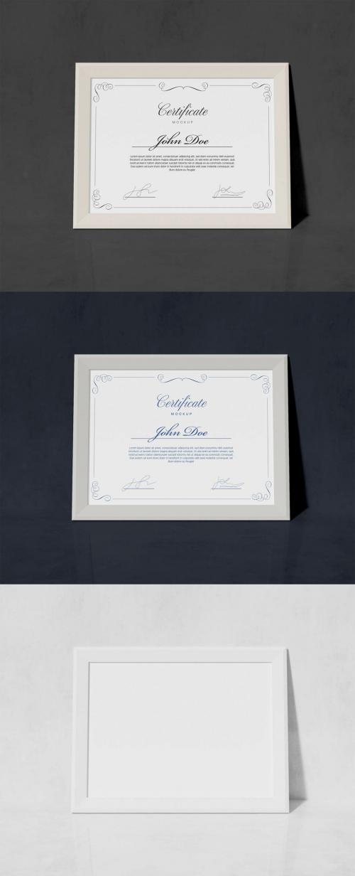 Isolated Certificate Mockup