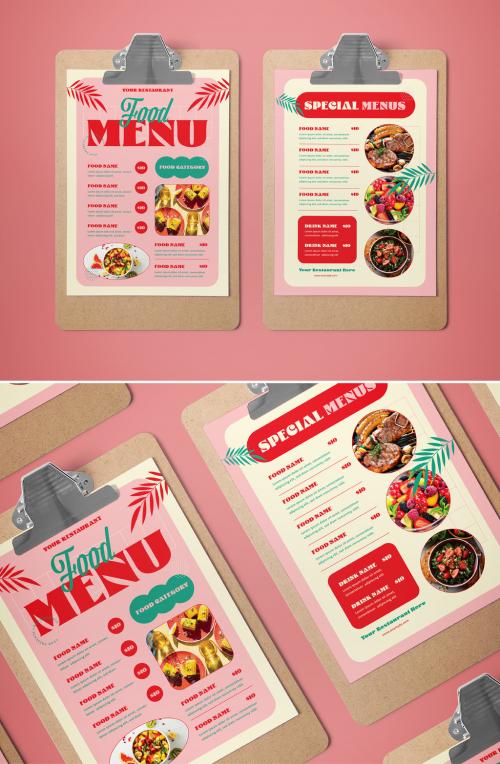 Food Menu Summer Theme Layout