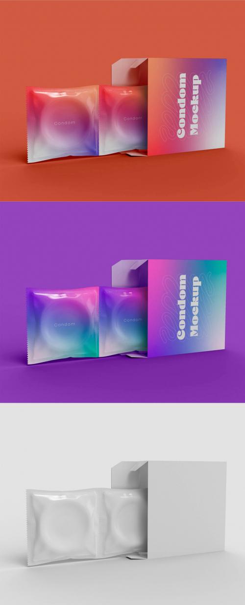 Two Condoms Mockup