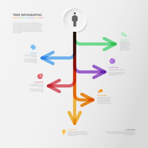 Arrows Infographics Layout with Various Diversity Options