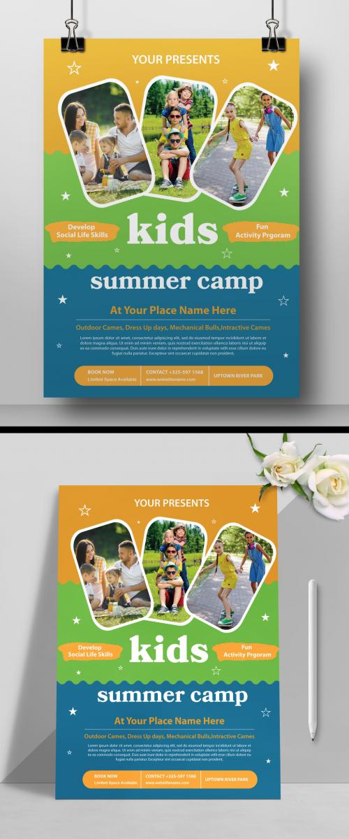 Kids Summer Camp Flyer Set