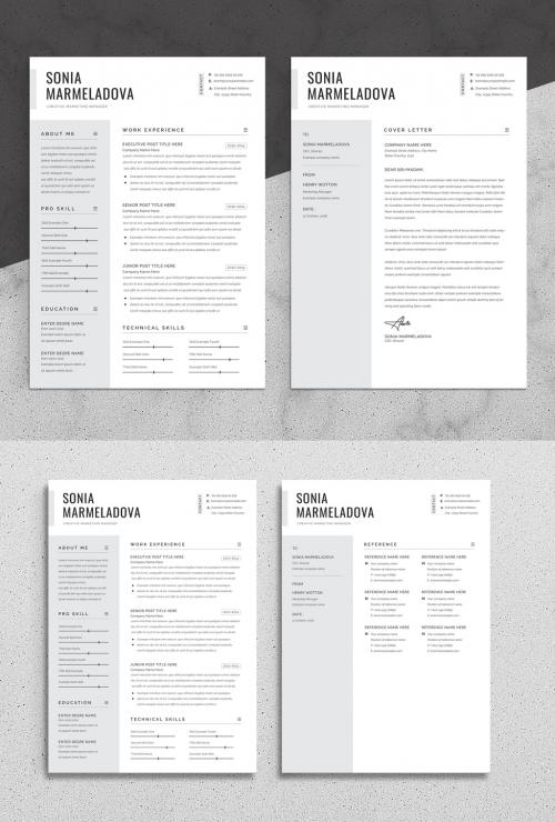 Creative Resume Layout with Cover Letter