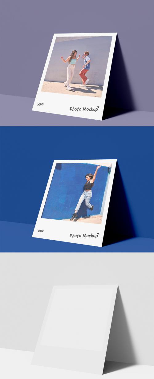 Standing Instant Photo Mockup