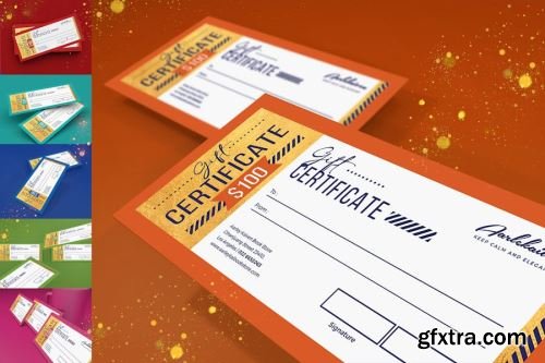 Gift Certificate Cover Mock-up Collections 15xPSD