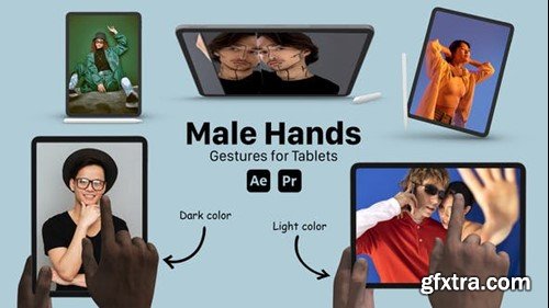 Videohive Male Hand Gestures for Tablets 51760839