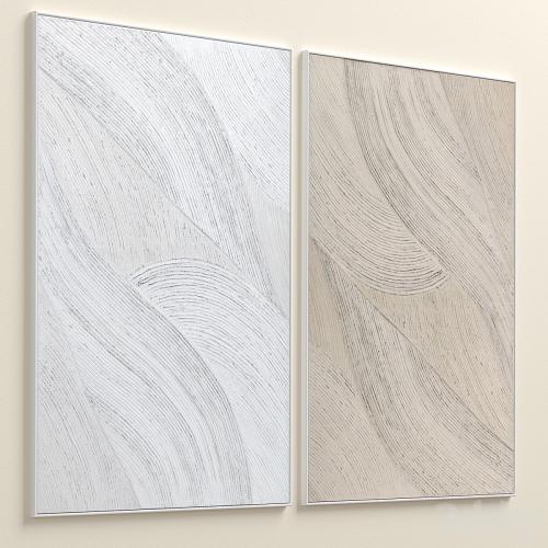 Abstract Textural Plaster Wall Art C-364