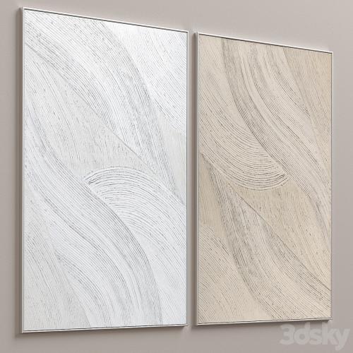 Abstract Textural Plaster Wall Art C-364