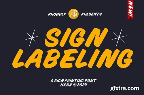 Sign Labeling - A Sign Painting Font 67A2MY6