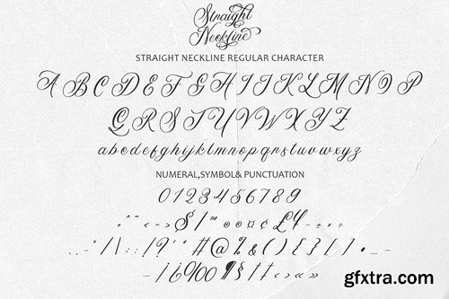 Straight Neckline - Flourish Handwritten Font 69TH7M8