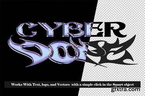 Cyberpunk 3D Text Effect PSD Template Photoshop WFGULTK