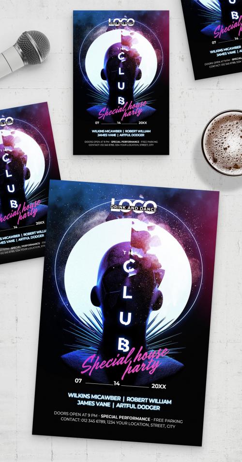 Modern Nightclub Flyer Banner Layout