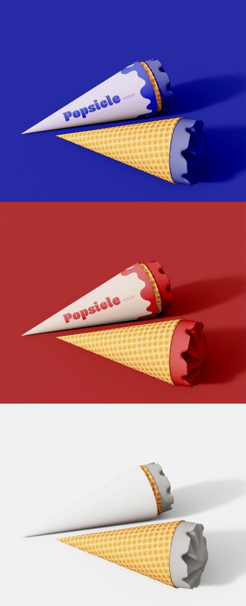 Two Ice Cream Cones Mockup