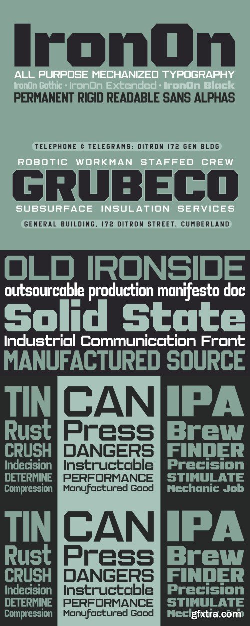 IronOn Font Family