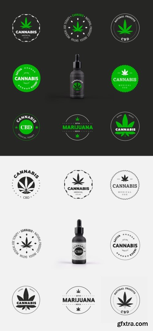 Round Medical Cannabis Logos