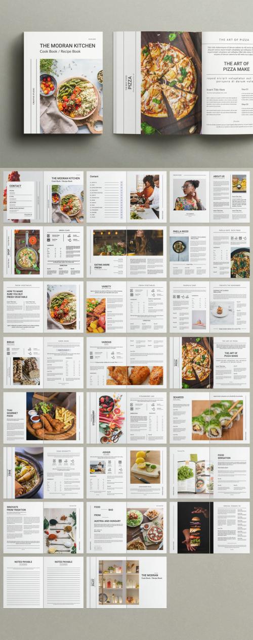 Cookbook Recipe Book Layout