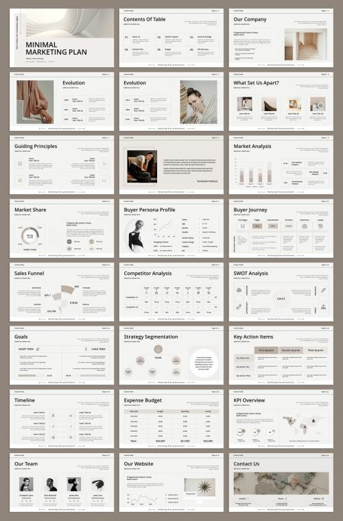 Minimal Marketing Plan Presentation Layout