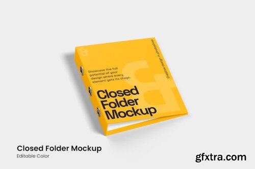 Classic Closed Folder with Elastic Band Mockup Collections 14xPSD