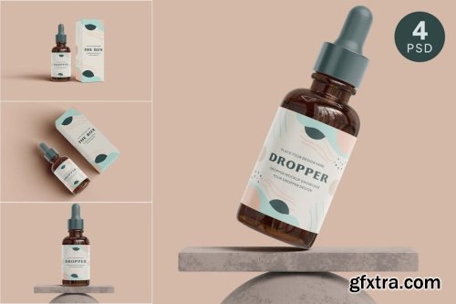 Dropper Bottle Mockup Collections 15xPSD