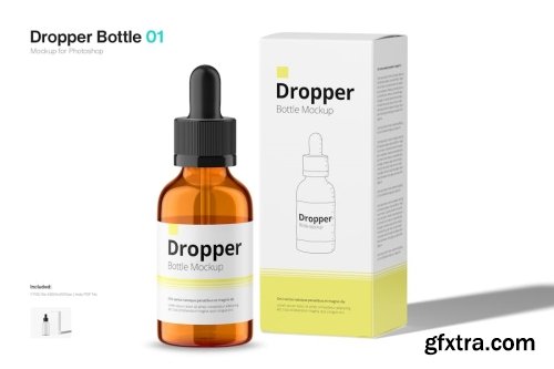 Dropper Bottle Mockup Collections 15xPSD