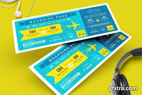 Boarding Pass Mockup Collections 14xPSD