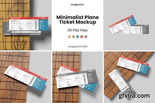 Boarding Pass Mockup Collections 14xPSD