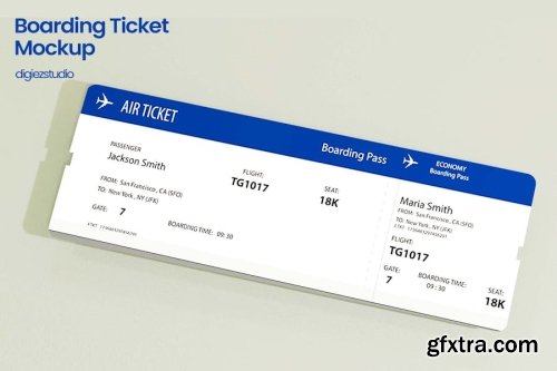 Boarding Pass Mockup Collections 14xPSD