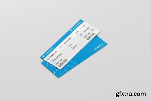 Boarding Pass Mockup Collections 14xPSD