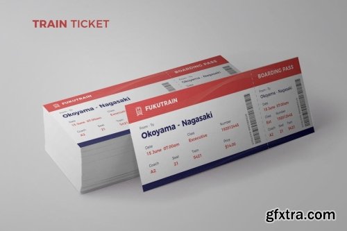 Boarding Pass Mockup Collections 14xPSD