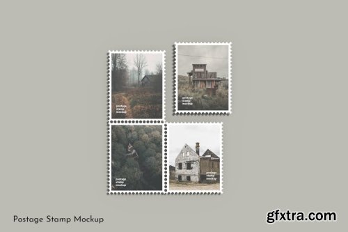 Postage Stamp Mockup Collections 14xPSD