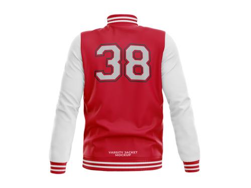 Varsity Jacket Mockup Back View