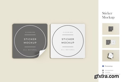 Sticker Mockup Collections 13xPSD