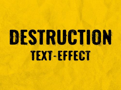 Bad Print Distortion Text Effect Mockup